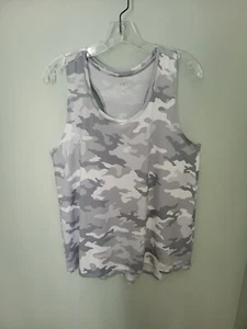 sportliche Camo grau Raceback Tanktop Damen Größe Large 12/14 Neu ohne Etikett - Bild 1 von 6