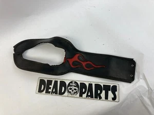 Harley black red flames flamed fatbob gas fuel tank dash panel trim console - Bild 1 von 5