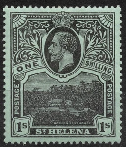 SG79 Sn: #68 MH 1912 1s Casa de Gobierno de Santa Helena - Imágenes del Rey Jorge V - Imagen 1 de 2