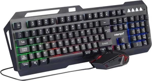 Keyboard and Mouse Gaming Wired Set RGB Backlight LED USB PS5 Xbox One PC Laptop - Picture 1 of 12