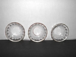Set of 3, vintage crystal glass no holes, chandelier/wall sconce Bobeches 3-1/2" - Picture 1 of 10