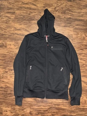 Chaqueta polar Express cremallera completa caparazón suave con capucha negra para mujer talla S Foto 1 de 4