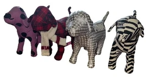 LOT 4 Victoria’s Secret Dog Plush Zebra Polka Dots Love Christmas Flannel - Picture 1 of 9