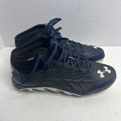 Under Armour MLB Baseball Cleats Spine Compfit SZ 11.5 Black/Blue/White NOS - Image 1 of 4