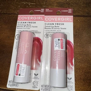NUEVO (2-PK) CoverGirl Bálsamo Labial Limpio Fresco Tintado Hialurónico 500 I CHERRY-ISH YOU - Imagen 1 de 3