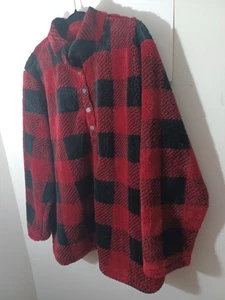 J Jill Fit Buffalo karierter Damenpullover Kunstfellpullover gebraucht Größe 4X - Bild 1 von 12
