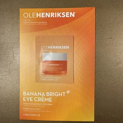 OLE HENRIKSEN Truth 亮白保湿香蕉亮眼霜样品 0.74 毫升 — 第 1/2 张图片
