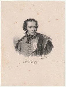 c1850 Charles de Bonchamps * Genral Vendéerkrieg Frankreich Lithographie-Porträt - Picture 1 of 1
