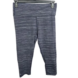 Nobull melierte blau-weiße hoch geschnittene kurze sportliche Leggings Damen L - Bild 1 von 8