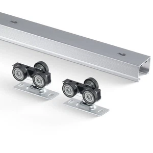 Sliding Pocket Door Hardware Track Kit, 5.73 ft Heavy Duty Pocket Door Hardware - Picture 1 of 2