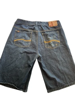 Pantalones cortos de jean vintage Y2K Enyce A Sean Combs para hombre talla 36 bordados holgados Foto 1 de 4