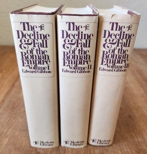 The Decline and Fall of the Roman Empire Edward Gibbon Modern Library 3 Volumes - Picture 1 of 4