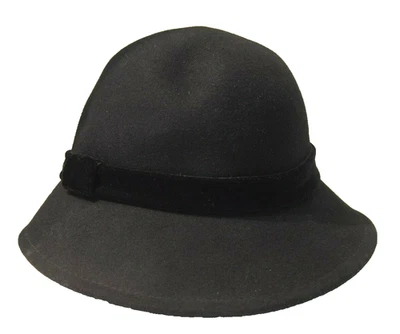 Sombrero negro empacable con etiquetas Nine West Foto 1 de 4