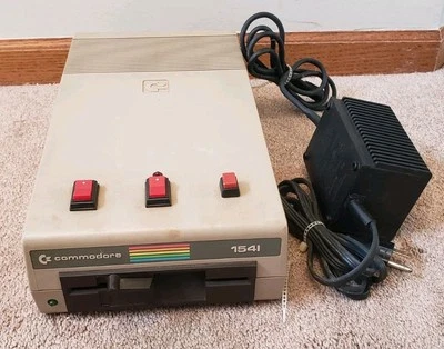 Commodore 1541 5.25" Floppy Disk Drive for C64 With Buttons on Top Modified Rare - Image 1 of 4