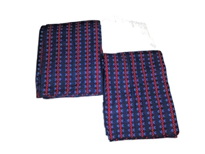 MARTHA STEWART AZUL ISLA JUSTA FRANELA TRIBAL ROJA (2) EURO FUNDAS ALMOHADA 26 X 26" - Imagen 1 de 8