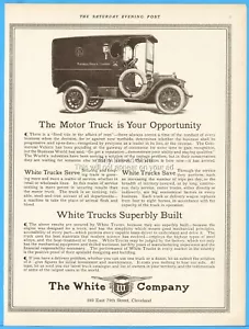 1911 White Truck Print Ad Cleveland OH Marshall Field & Co Delivery Truck - Picture 1 of 1