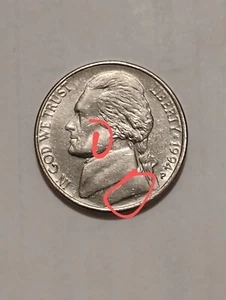 1994 p jefferson nickel with errors nice coin - Picture 1 of 9