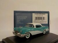 1955 BUICK CENTURY WHITE & TURQUOISE 1/87 HO SCALE DIECAST CAR 