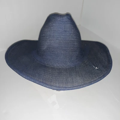 De Colección Harvard N.Rice Vaquero Denim Sombrero Talla M Circ 22" Alto Corona Flexible Unión EE. UU. Foto 1 de 4