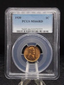 UNITED STATES 1930 PHILADELPHIA LINCOLN WHEAT SMALL CENT PCGS MS66 RD A148 - Bild 1 von 2