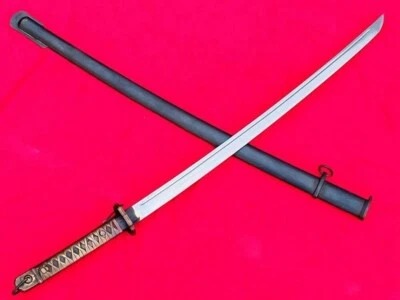 Espada militar 95 tipo ejército japonés suboficial sable samurai katana hoja mango de latón Foto 1 de 4