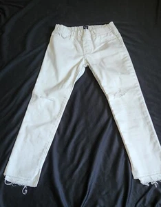Gap Girls Kids White Distressed Stretch Jegging Ankle Skinny Jeans Denim 10 Reg - Picture 1 of 6