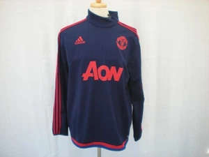 Adidas Climacool Manchester United Home AON Long Sleeve Jersey Jacket Blue Large - Picture 1 of 7