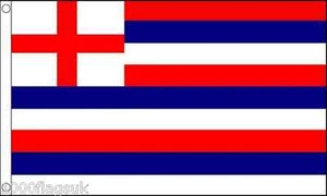 Red White and Blue Elizabethan Striped Ensign Polyester 5'x3' Flag - Picture 1 of 3
