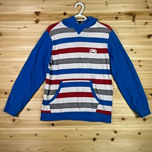 Ecko Unltd Hoodie Boys Medium Red White and Blue Striped Long Sleeve Sweater - Picture 1 of 10