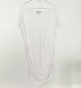 Victoria Secret WHITE Tunic Dress Beach Pool Coverup Knit Ruched Sides size M - Picture 1 of 4