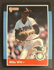 1988 Donruss All-Stars Mike Witt Baseball Card #20 Angels Pitcher O/C VG - Picture 1 of 2