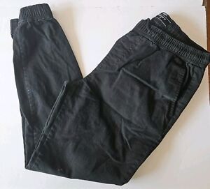 New Forever 21 Mens Jogger Pants Size Medium Black Stretch Waist 100% Cotton