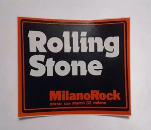 VECCHIO ADESIVO / Old Sticker ROLLING STONE STORICA DISCOTECA A MILANO (cm 9x8) - Imagen 1 de 1