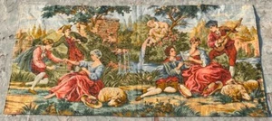 Vintage French Medieval Tapestry Home Décor Pictorial Wall Hanging 150x70 cm - Picture 1 of 9