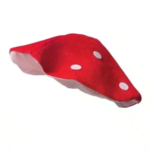 Mushroom Hat Costume Accessory Adult Size Red Enchanted Forest Plant Novelty - Picture 1 of 4