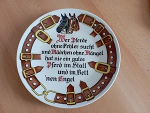 Wandteller, Andenken, Pferde, Sprüche, Geburtstag  - Bild 1 von 1