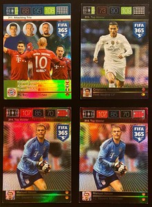 Panini FIFA 365 2015-16 TOP MASTER ICON Ronaldo Neymar Neuer Markkanen Lewa Ibra