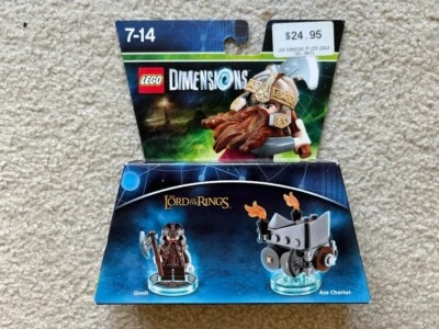 Lego Dimensions Señor de los Anillos 71220 Gimli y Hacha Carro LOTR Divertido Pack (#57) Foto 1 de 2