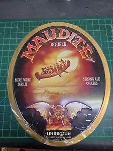 Unibroue MAUDITE 18X14" Metal Beer Sign Man Cave 🔥 Tin Tacker - Picture 1 of 1