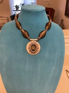 CHICOS Statement Necklace / Pewter & Gray /Bold - Picture 1 of 1