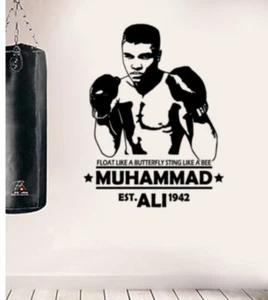 Muhammad Ali Inspired "Float like A Butterfly" Quote Wall Art Sticker/Decal - Picture 1 of 4