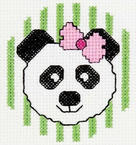 Counted Cross Stitch Kit ~ My 1st Stitch Panda w/Frame #45425 - Picture 1 of 4