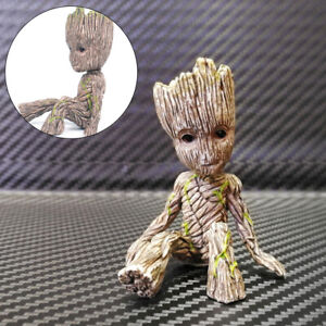 6CM Baby Groot Figure Sitting Model Guardians of The Galaxy Flowerpot Toy Gifts