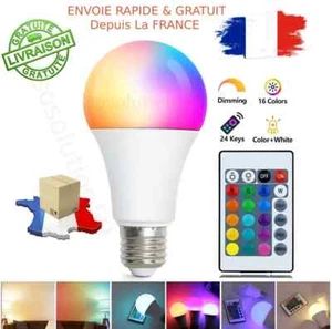 Ampoule led couleur E27 RGB Avec Télécommande ampoules LED économique & ambiance - Foto 1 di 1