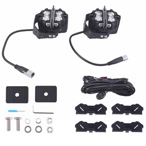 LED Driving Lights 5inch Side Shooter Spot Beam White + Amber DRL Off Road Pods - Picture 1 of 12