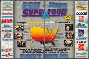 EGM Super Tour '94 Competitions 2 Page Print Ad Vintage Art C 1994 - Picture 1 of 3