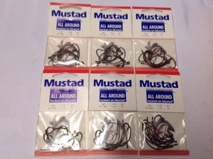 Mustad 37140 1/0 Wide Gap Hooks Six 8 Packs - 48 Count - Picture 1 of 5