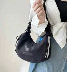 adidas shirring shoulder bag hobo bag s - Picture 1 of 2