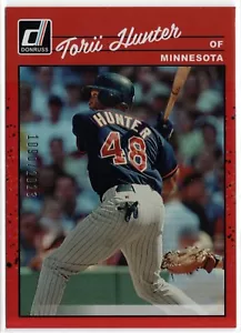 2023 Donruss Red Foil Retro 1990 #272 Torii Hunter 1090/2023 - Minnesota Twins - Imagen 1 de 2