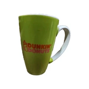 Dunkin Donuts Green Latte 16 Ounce Mug 6"H - Vintage 2002-2007, Retro Signage - Picture 1 of 10